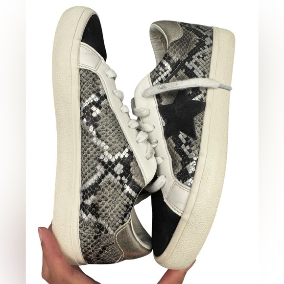 Vintage Havana Sonny Snake Skin Low Top Gold Black White Sneakers Size 6.5M - Picture 10 of 11